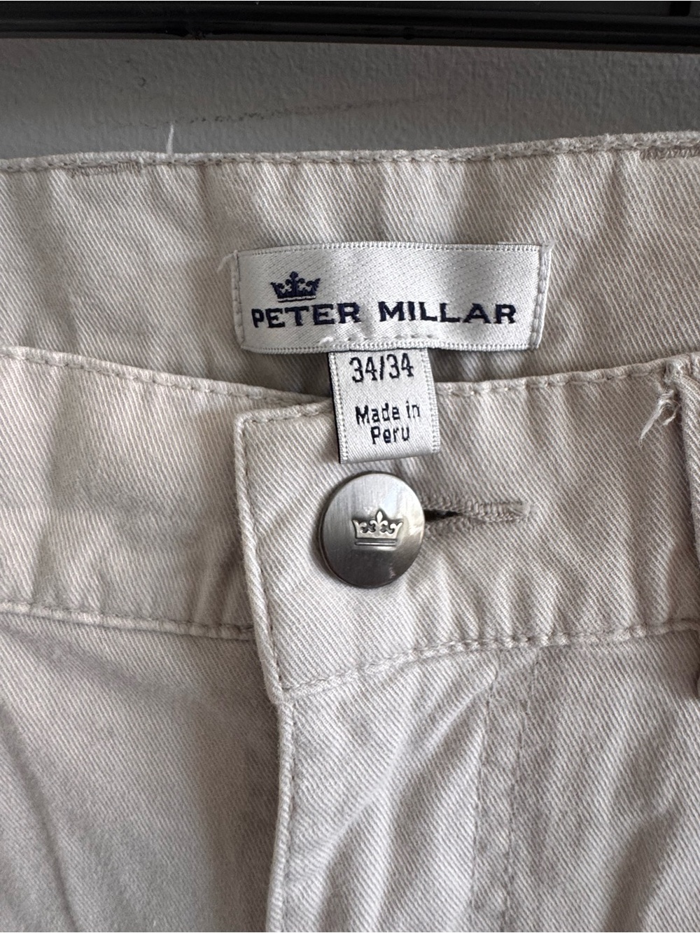 Peter Millar khaki 5 Pocket Pants Men's 34x29 Straight Stretch Casual - Picture 2 of 3